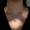 18k Gold Engraved Starlight Ruby Diamond Necklace