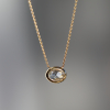 Oval Rose Cut Diamond 18k Gold Necklace