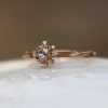 Twisting Diamond Snowflake 18k Rose Gold Ring