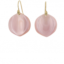 Pink Mother of Pearl Rose Petal Earrings Image