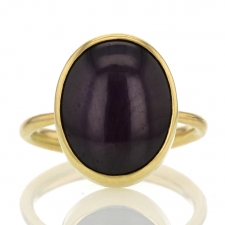 Chatoyant Ruby Gold Ring Image