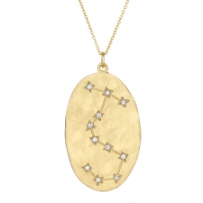 Scorpio 14k Gold Diamond Constellation Astrology Necklace
