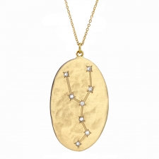 Taurus 14k Gold Diamond Constellation Necklace Image
