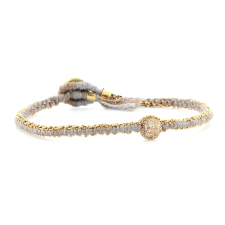 Diamond Globe Silk Gold Bracelet
