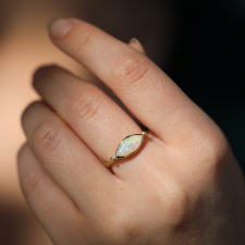 Marquise Opal 18k Gold Ring Image