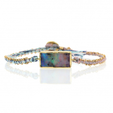 18k Boulder Opal Silk Gold Bracelet Image