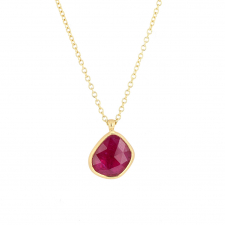 Ruby Slice 18k Gold Necklace