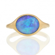 Australian Opal Sculptured Gold Ring Image