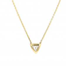 Tiny Trillion Diamond 18k Gold Necklace Image