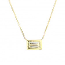 Baguette Diamond 18k Gold Necklace Image