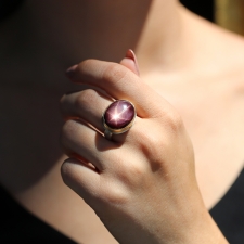 Smooth Oval Star Ruby Ring Image