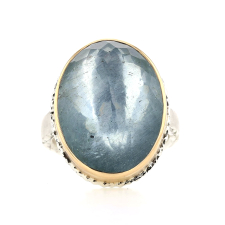 Vertical Inverted Aquamarine Ring Image