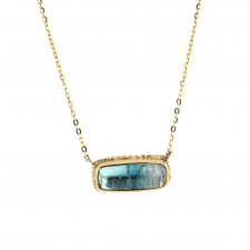 Blue Tourmaline 14k Gold Necklace Image