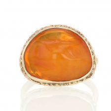 Mexican Fire Opal 14k Yellow Gold rRing Image