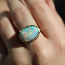 Opalized Wood All 14k Gold Ring Image