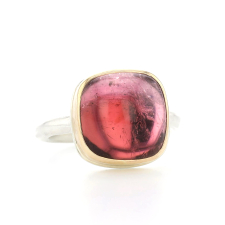 Small Square Pink Tourmaline Ring Image