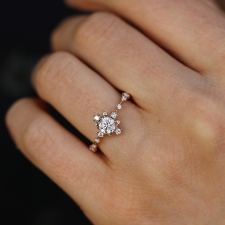 Diamond Snowflake Supreme 18k Rose Gold Ring Image