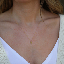 Teeny Sea Anemone Diamond Gold Necklace Image