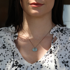 Large Aquamarine Zen Gems Faceted Necklace Image