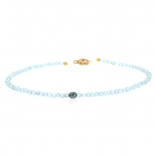 Apatite and Blue Diamond Beaded Bracelet Image