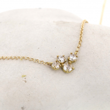 Rose Cut Diamond Gold Necklace Image