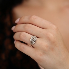 Large White Diamond Cluster Ring Image