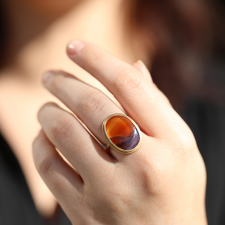 Landscape Agate 18k Yellow Gold Ring Image