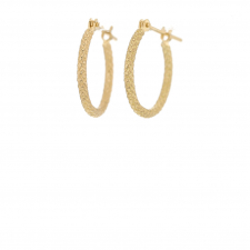 18k Gold Tying Rope Small Hoops Image