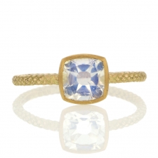 Moonstone Square 18k Gold Rope Ring Image
