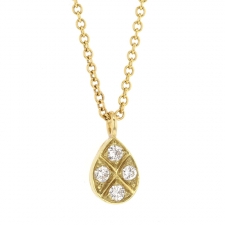 Teardrop Necklace with Diamonds Image