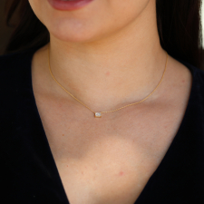 Inverted Grey Diamond Necklace Image