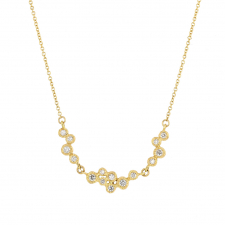 Diamond Cluster 18k Gold Necklace Image