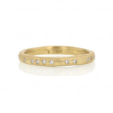 Scattered Diamond 18k Yellow Gold Eternity Band Image