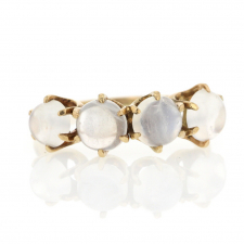 Vintage Four Round Moonstone Gold Ring Image