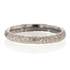 Etched Oxidized Silver Band Image