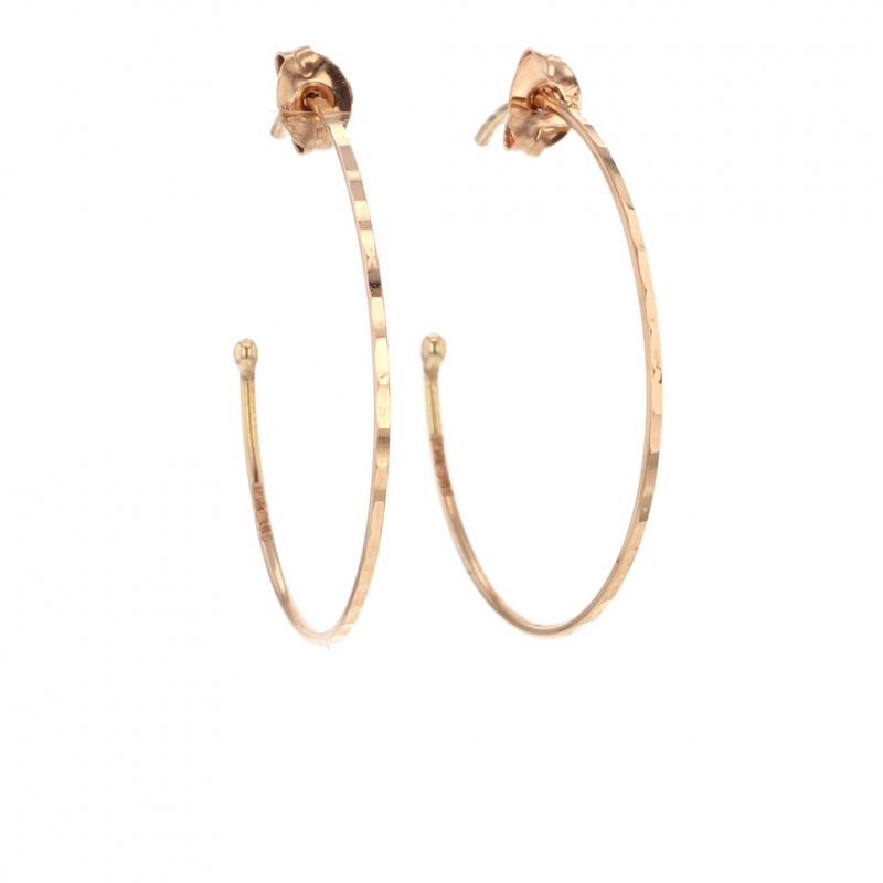 Medium Rose Gold Hoop Earrings