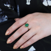 Emerald 18k gold Egg Ring