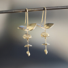 Small Gold Eucalyptus Earrings