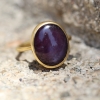 Chatoyant Ruby Gold Ring