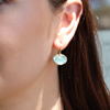 Aquamarine 18k Gold Egg Earrings