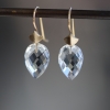 Large Rock Crystal Simple Bug Earrings