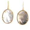 Lunaria Gold Black Mother of Pearl Earrings