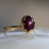 Star Ruby 18k Gold Egg Ring