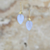 Blue Chalcedony Simple Bug Earrings