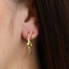 Large 18k Gold Twisted Hoop Earrings