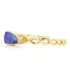 Gold Twist Boulder Opal Cuff Bracelet