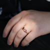 Pink Tourmaline Harmony Teardrop Ring