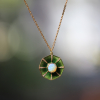 Moonlight Opal Ombre Enamel Diamond Necklace