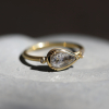 Teardrop 18k Gold Diamond Ring