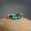 Emerald Orbit 18k Gold Band Ring